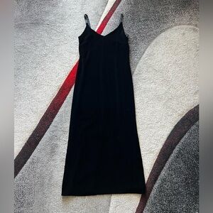 Harold’s Black Velvet Embellished Strap Slip Dress